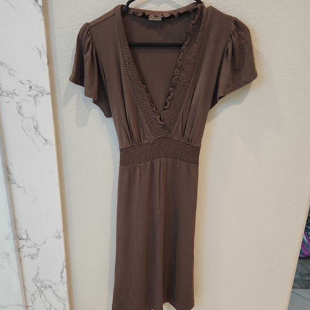 BCBGMaxAzria Chocolate Brown Midi Dress